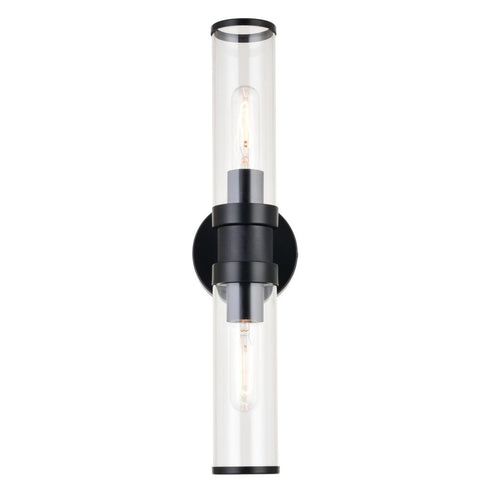 Vaxcel Levitt 2 Light Wall Light in Black Model: W0439