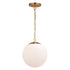 Vaxcel Linden 12 in. 1 Light Globe Pendant in Muted Brass Model: P0414