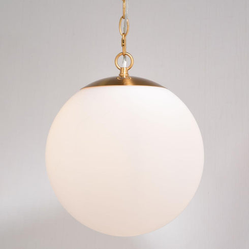 Vaxcel Linden 12 in. 1 Light Globe Pendant in Muted Brass Model: P0414