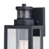 Vaxcel Lombard Dualux 4.75 in. Outdoor Motion Sensor Wall Light in Textured Black Model: T0736