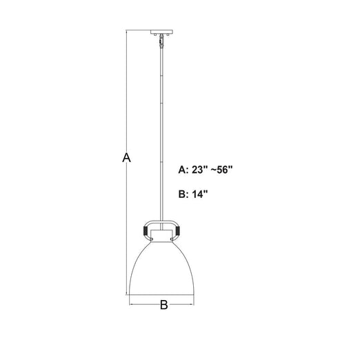 Vaxcel Madrona 14 in. W Pendant in Black Model: P0432