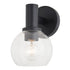 Vaxcel Marshall 1 Light Wall Light in Matte Black Model: W0461