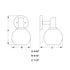Vaxcel Marshall 1 Light Wall Light in Matte Black Model: W0461