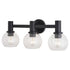 Vaxcel Marshall 3 Light Vanity in Matte Black Model: W0462