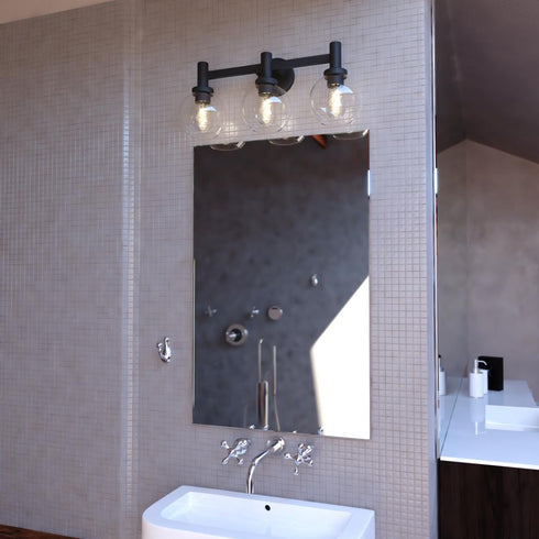 Vaxcel Marshall 3 Light Vanity in Matte Black Model: W0462