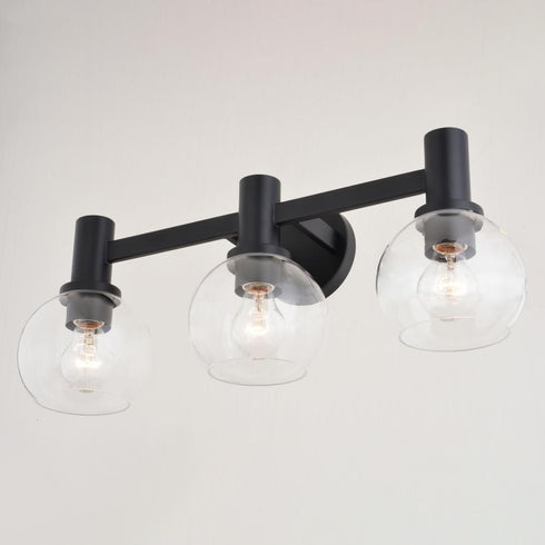 Vaxcel Marshall 3 Light Vanity in Matte Black Model: W0462