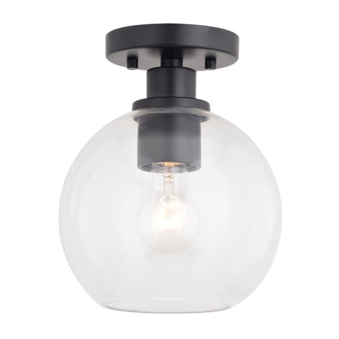 Vaxcel Marshall 8 in Semi Flush Mount in Matte Black Model: C0304