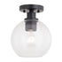Vaxcel Marshall 8 in Semi Flush Mount in Matte Black Model: C0304