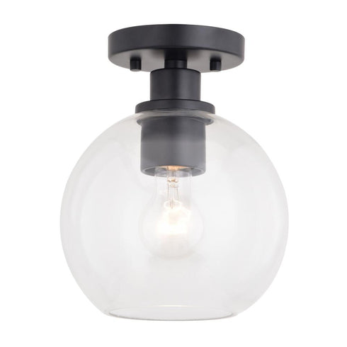 Vaxcel Marshall 8 in Semi Flush Mount in Matte Black Model: C0304