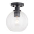 Vaxcel Marshall 8 in Semi Flush Mount in Matte Black Model: C0304