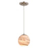 Vaxcel Milano 6.25 in. Mini Pendant Marble Swirl in Satin Nickel Model: P0408