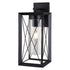 Vaxcel Milton 7 in. W Outdoor Wall Light in Matte Black Model: T0763