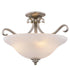 Vaxcel Monrovia 17 in. Semi Flush Ceiling Light or Pendant (Dual Mount) in Brushed Nickel Model: C0310