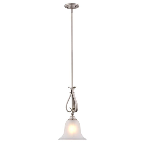 Vaxcel Monrovia 8.75 in. Mini Pendant in Brushed Nickel Model: P0415