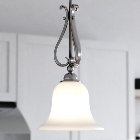 Vaxcel Monrovia 8.75 in. Mini Pendant in Brushed Nickel Model: P0415