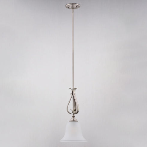 Vaxcel Monrovia 8.75 in. Mini Pendant in Brushed Nickel Model: P0415