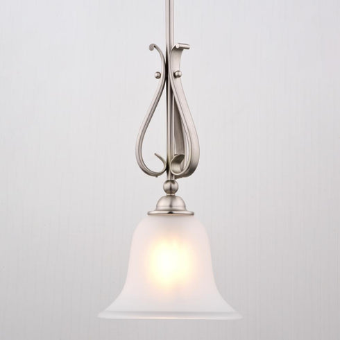 Vaxcel Monrovia 8.75 in. Mini Pendant in Brushed Nickel Model: P0415