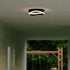 Vaxcel North End 13 in. LED W Indoor Outdoor Flush Mount in Matte Black Model: T0778