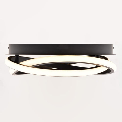 Vaxcel North End 13 in. LED W Indoor Outdoor Flush Mount in Matte Black Model: T0778