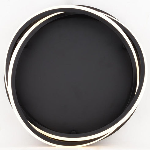 Vaxcel North End 13 in. LED W Indoor Outdoor Flush Mount in Matte Black Model: T0778