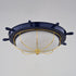 Vaxcel Orleans 15 in. W Flush Mount in Navy Blue and Matte Gold Model: C0316