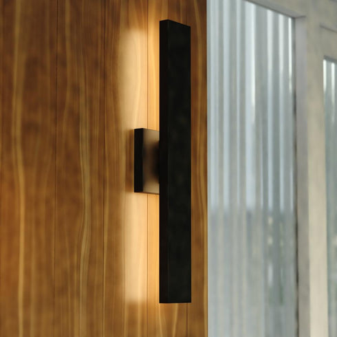 Vaxcel Owen 20 in. H LED Outdoor Wall Light in Matte Black Model: T0766