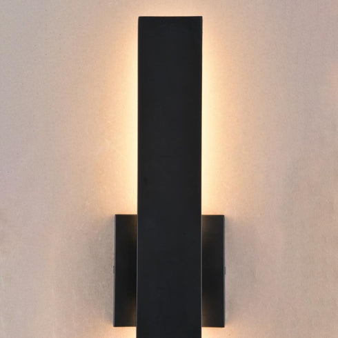 Vaxcel Owen 20 in. H LED Outdoor Wall Light in Matte Black Model: T0766