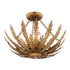 Vaxcel Ozette 18 in. W 3 Light Semi Flush Mount Heritage Gold in Painted Gold Finish Model: C0319