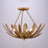 Vaxcel Ozette 18 in. W 3 Light Semi Flush Mount Heritage Gold in Painted Gold Finish Model: C0319