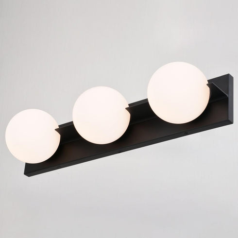 Vaxcel Parkview 3 Light Vanity Light in Matte Black Model: W0449