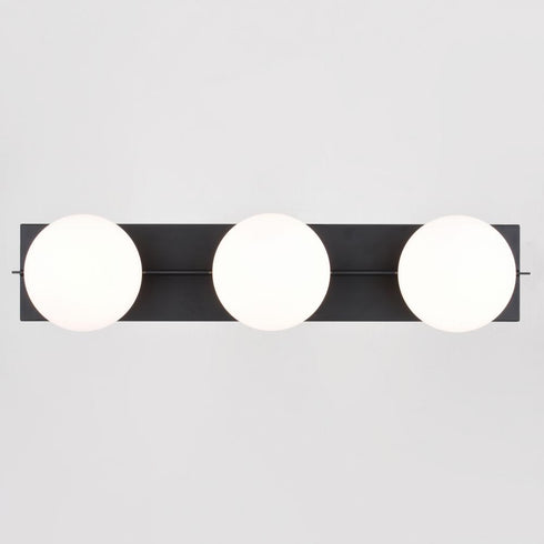 Vaxcel Parkview 3 Light Vanity Light in Matte Black Model: W0449