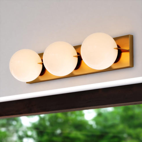 Vaxcel Parkview 3 Light Vanity Light in Satin Brass Model: W0450