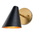 Vaxcel Pryce 4.75 in. Wall Light in Matte Black and Satin Brass Model: W0438