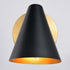 Vaxcel Pryce 4.75 in. Wall Light in Matte Black and Satin Brass Model: W0438