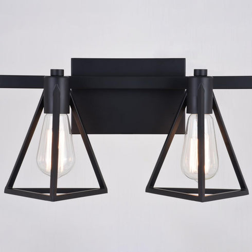 Vaxcel Ravenna 4 Light Vanity in Matte Black Model: W0446