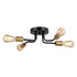 Vaxcel Rhine 15.75 in. 4 Light Semi flush Mount Black and Natural Brass in Matte Black and Natural Brass Finish Model: C0302