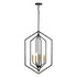 Vaxcel Riley 18 in. 4 Light Pendant in Black and Satin Brass Model: P0388