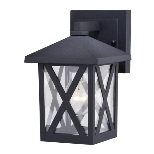 Vaxcel Rockford 5.5 in. Outdoor Wall Light in Textured Black Model: T0744