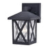 Vaxcel Rockford 5.5 in. Outdoor Wall Light in Textured Black Model: T0744