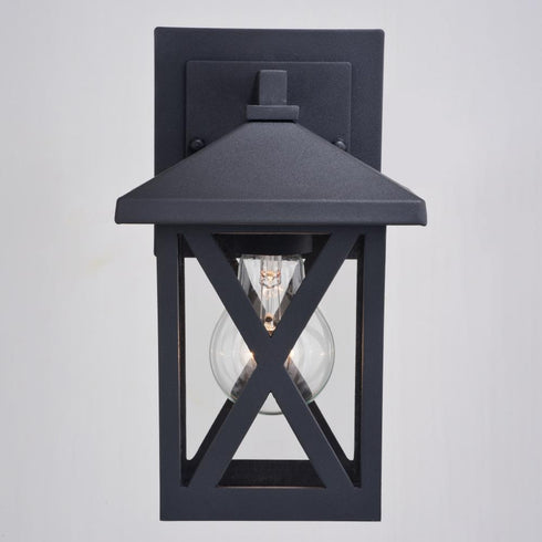 Vaxcel Rockford 5.5 in. Outdoor Wall Light in Textured Black Model: T0744