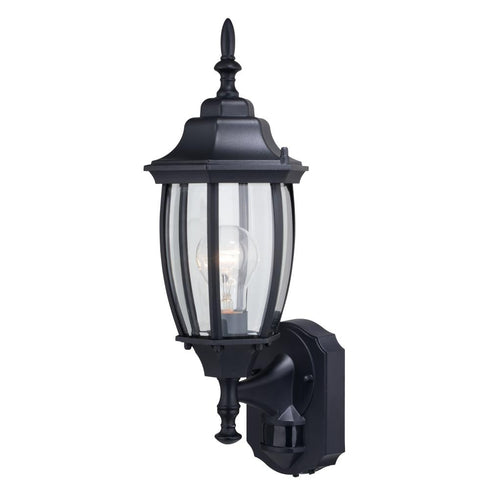 Vaxcel Rogers Park Dualux 6.5 n. Outdoor Motion Sensor Wall Light in Textured Black Model: T0734