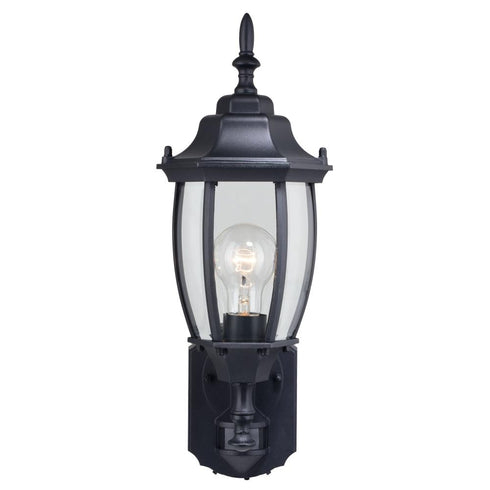 Vaxcel Rogers Park Dualux 6.5 n. Outdoor Motion Sensor Wall Light in Textured Black Model: T0734