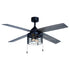Vaxcel Rowan 52 in Ceiling Fan in Black Model: F0123