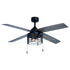 Vaxcel Rowan 52 in Ceiling Fan in Black Model: F0123
