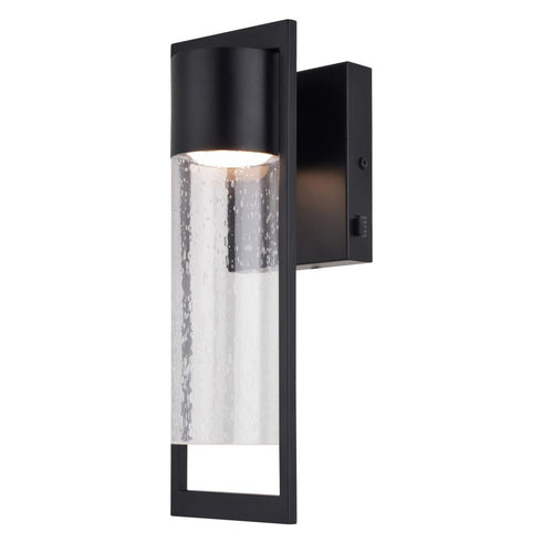 Vaxcel Sawyer 5 in. LED Outdoor Wall Light in Matte Black Model: T0743