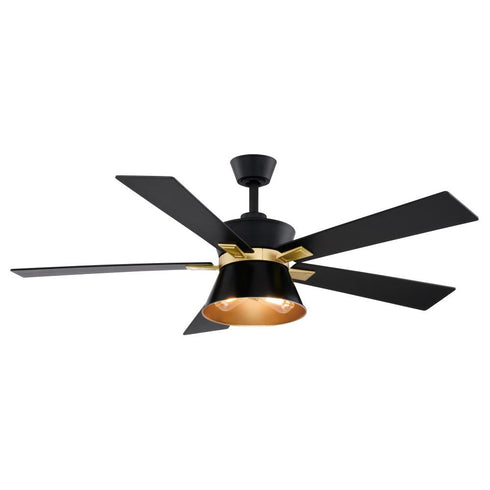 Vaxcel Scottsdale 52 in Ceiling Fan in Black and Gold Model: F0126