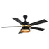 Vaxcel Scottsdale 52 in Ceiling Fan in Black and Gold Model: F0126