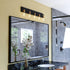 Vaxcel Seward Park 36 in. W 5 Light Vanity in Black and Satin Brass Model: W0504