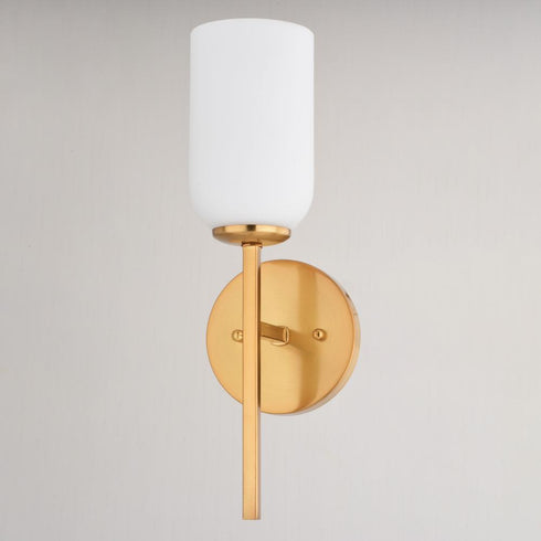 Vaxcel Shelby 15.25 in. H 1 Light Wall Light in Natural Brass Model: W0485