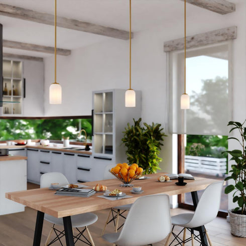 Vaxcel Shelby 5.25 in. W 1 Light Mini Pendant in Natural Brass Model: P0427